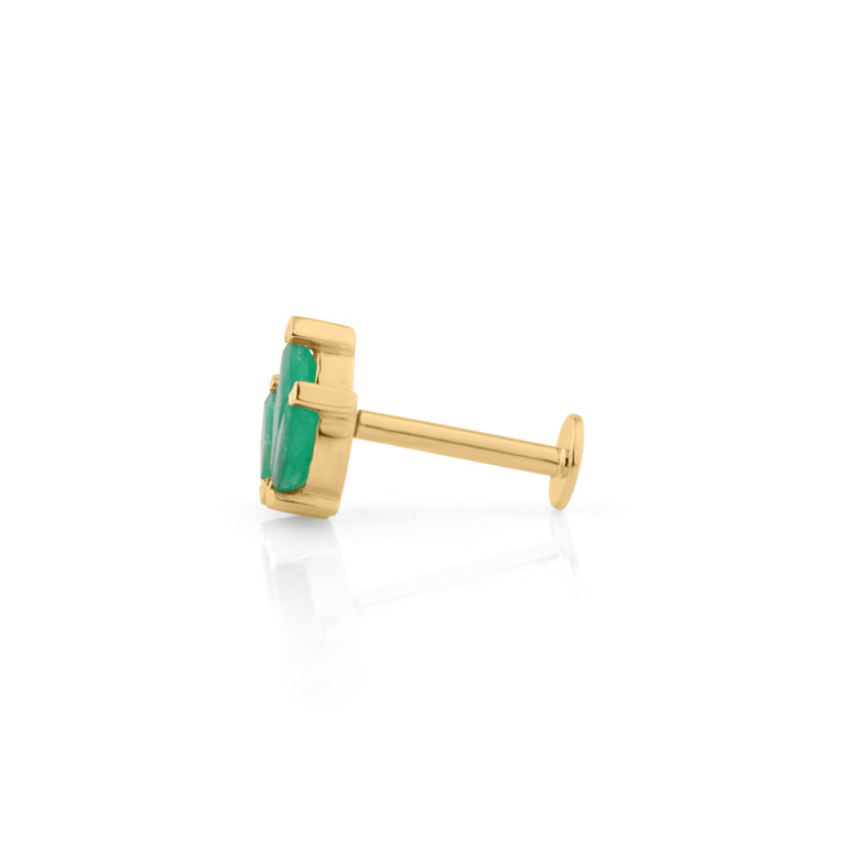 Piercing SOREN mit Smaragd