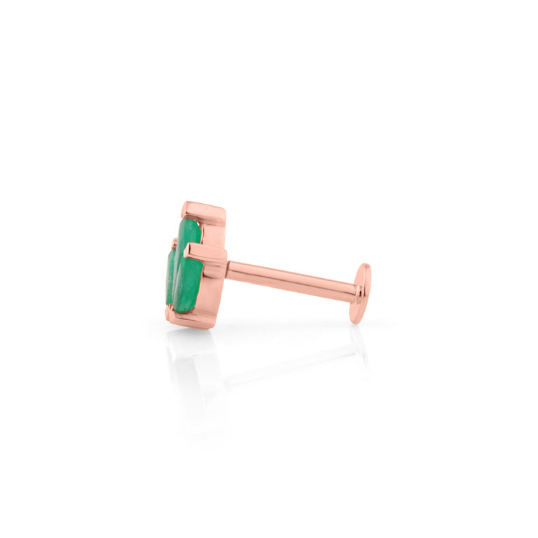 Piercing SOREN mit Smaragd