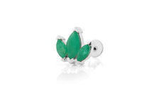 Piercing SOREN mit Smaragd