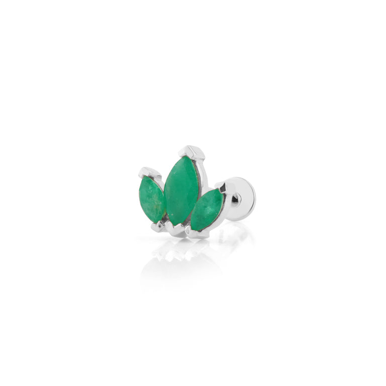 Piercing SOREN mit Smaragd
