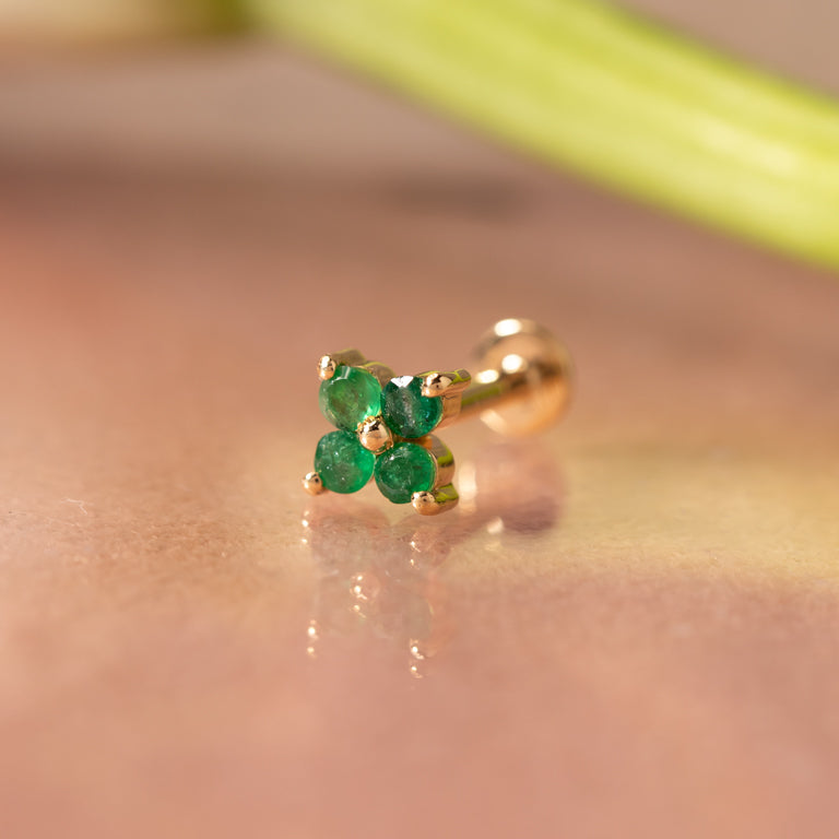 Piercing SERAINA mit Smaragd