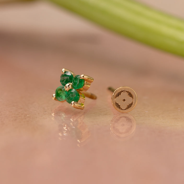 Piercing SERAINA mit Smaragd