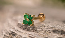 Piercing SERAINA mit Smaragd
