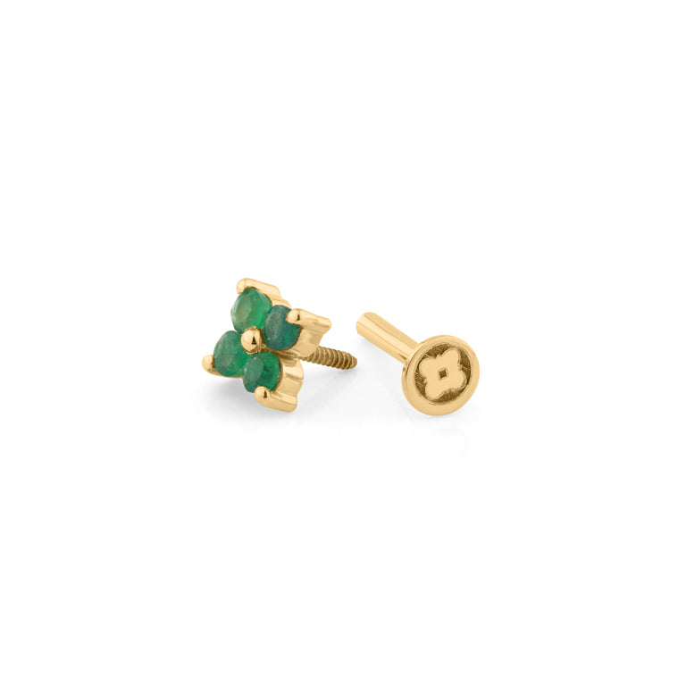 Piercing SERAINA mit Smaragd