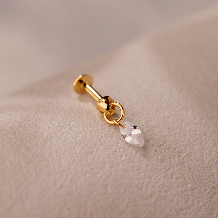 Piercing Topaz SINGLE 3 X 6 mm