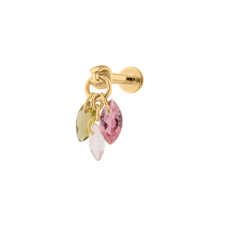 Piercing Turmalin Trill 3 Turmaline 3 X 6 mm Charms