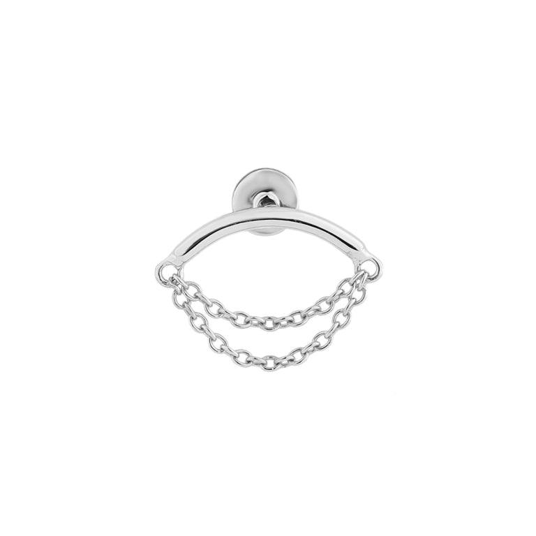 Piercing DOUBLE CHAIN hidden Helix 18k Gold