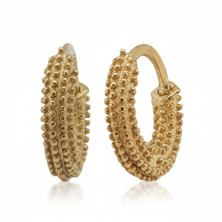Ceolen Yannick 10 mm Silber – Strukturierte Mini Hoops