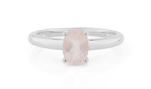 Ring ANTONIA mit 5 X 7 mm Rosenquarz