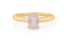 Ring ANTONIA mit 5 X 7 mm Rosenquarz