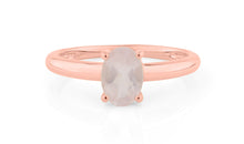 Ring ANTONIA mit 5 X 7 mm Rosenquarz