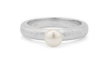 Ring ASTRID 3.5 mm matt mit Perle