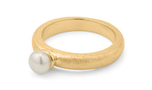 Ring ASTRID 3.5 mm matt mit Perle