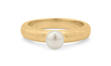 Ring ASTRID 3.5 mm matt mit Perle