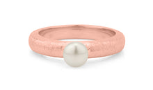 Ring ASTRID 3.5 mm matt mit Perle