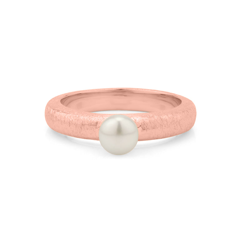 Ring ASTRID 3.5 mm matt mit Perle