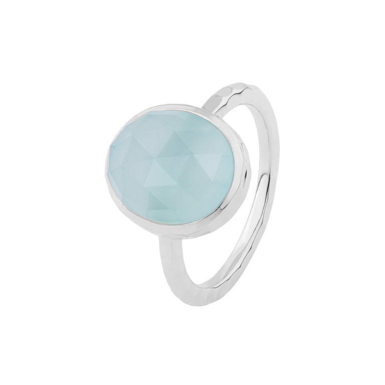 Ring CANDYS mit Blau Chalzedone 10 X 12  mm