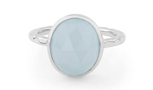 Ring CANDYS mit Blau Chalzedone 10 X 12  mm