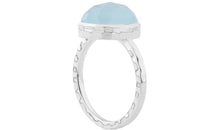 Ring CANDYS mit Blau Chalzedone 10 X 12  mm