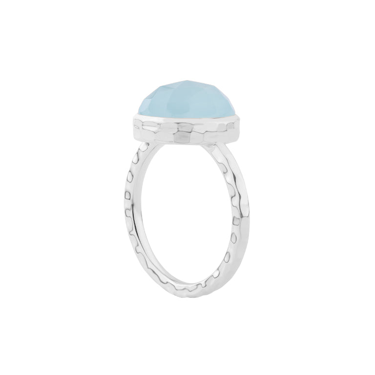 Ring CANDYS mit Blau Chalzedone 10 X 12  mm