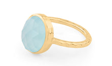 Ring CANDYS mit Blau Chalzedone 10 X 12  mm