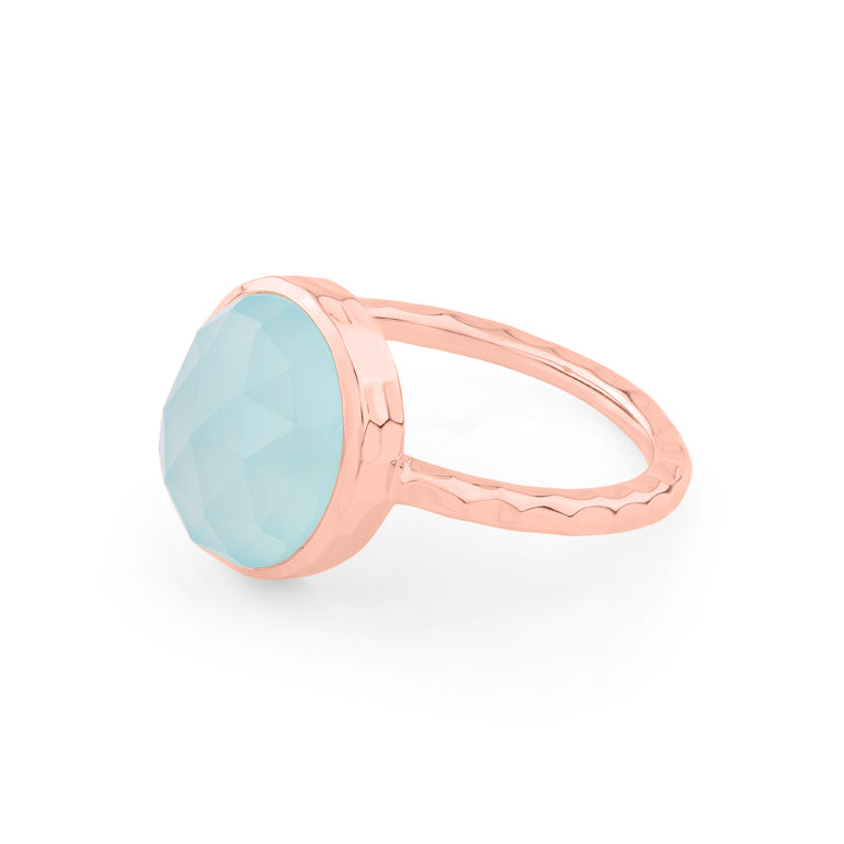 Ring CANDYS mit Blau Chalzedone 10 X 12  mm