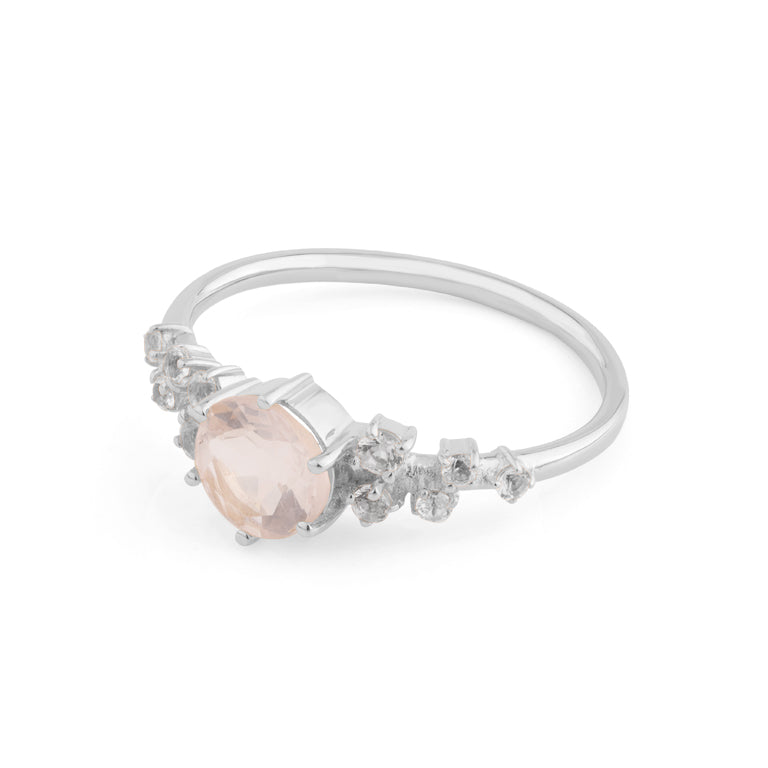 Ring  ELEONOR mit Rosenquarz