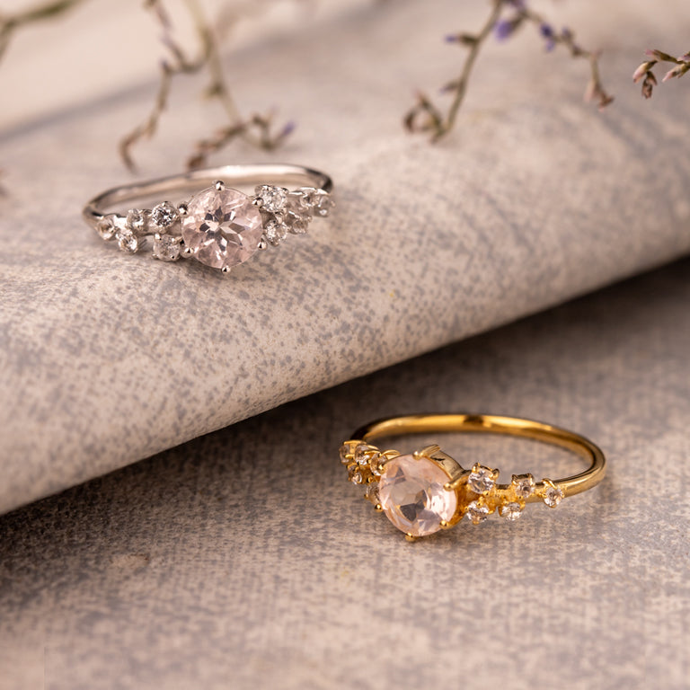 Ring  ELEONOR mit Rosenquarz