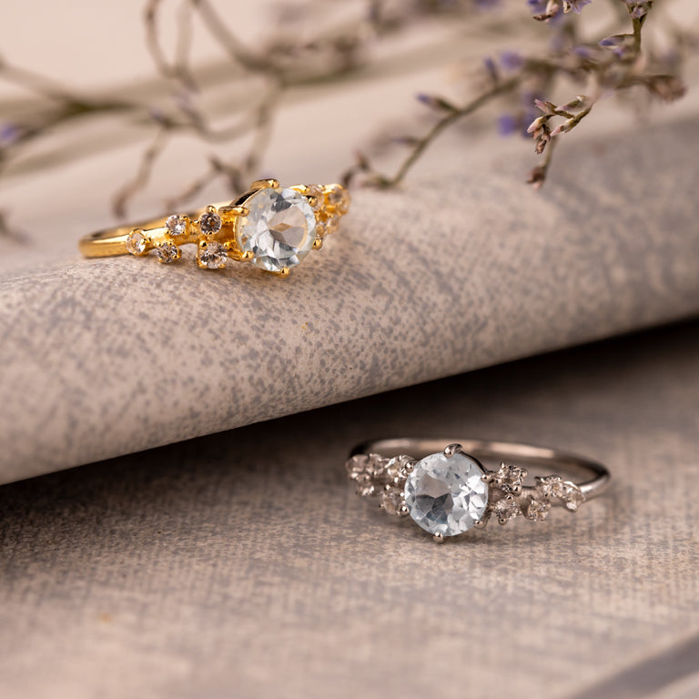 Ring  ELEONOR mit Rosenquarz