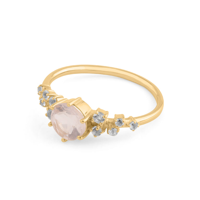 Ring  ELEONOR mit Rosenquarz