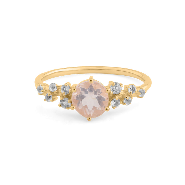Ring  ELEONOR mit Rosenquarz