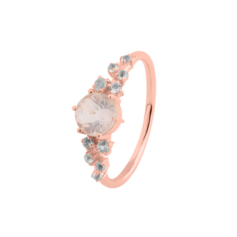 Ring  ELEONOR mit Rosenquarz