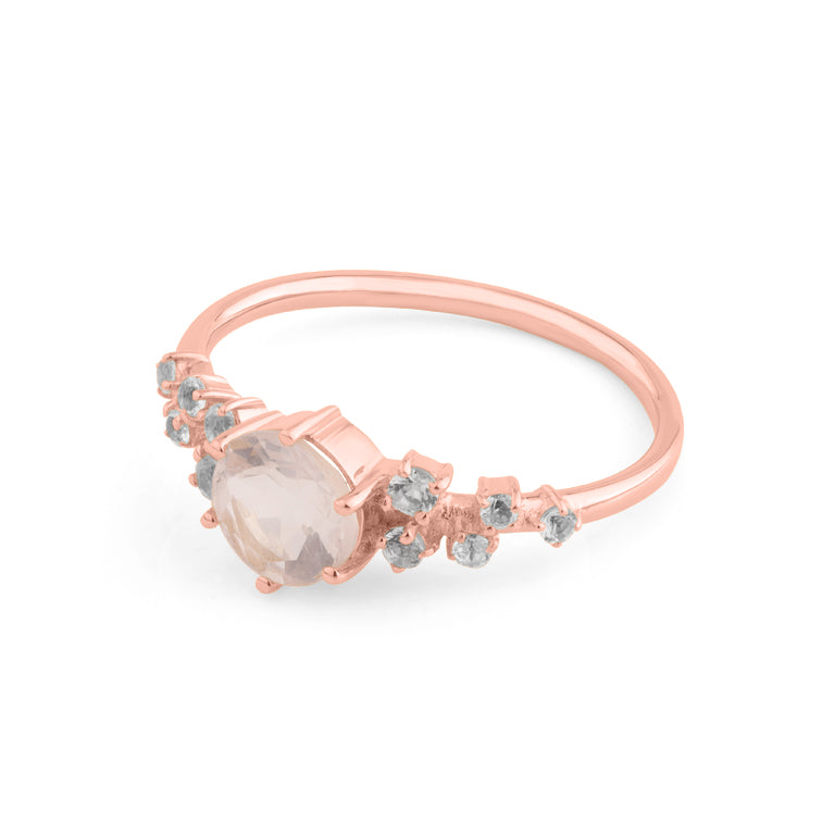 Ring  ELEONOR mit Rosenquarz