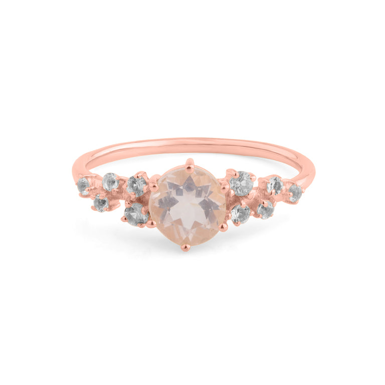 Ring  ELEONOR mit Rosenquarz
