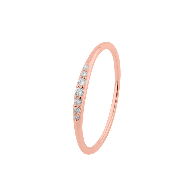 Ring EMILIA mit Diamanten 9 Karat Gold