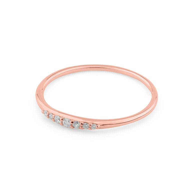 Ring EMILIA mit Diamanten 9 Karat Gold