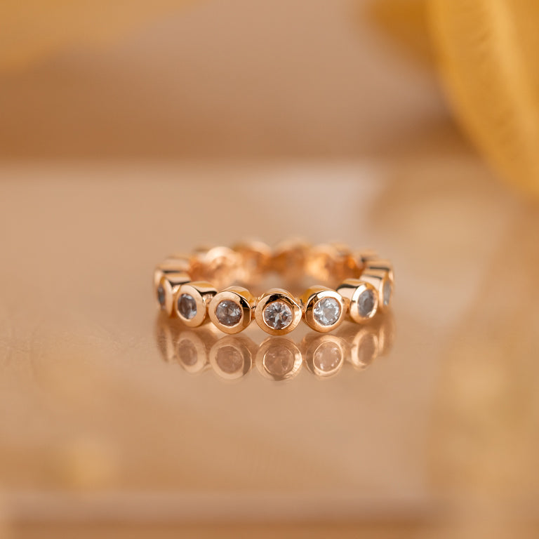 Ring ESTIA MORGANIT 3 mm Rosegold 9k