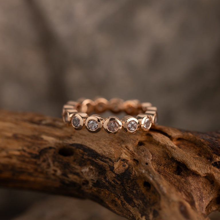 Ring ESTIA MORGANIT 3 mm Rosegold 9k