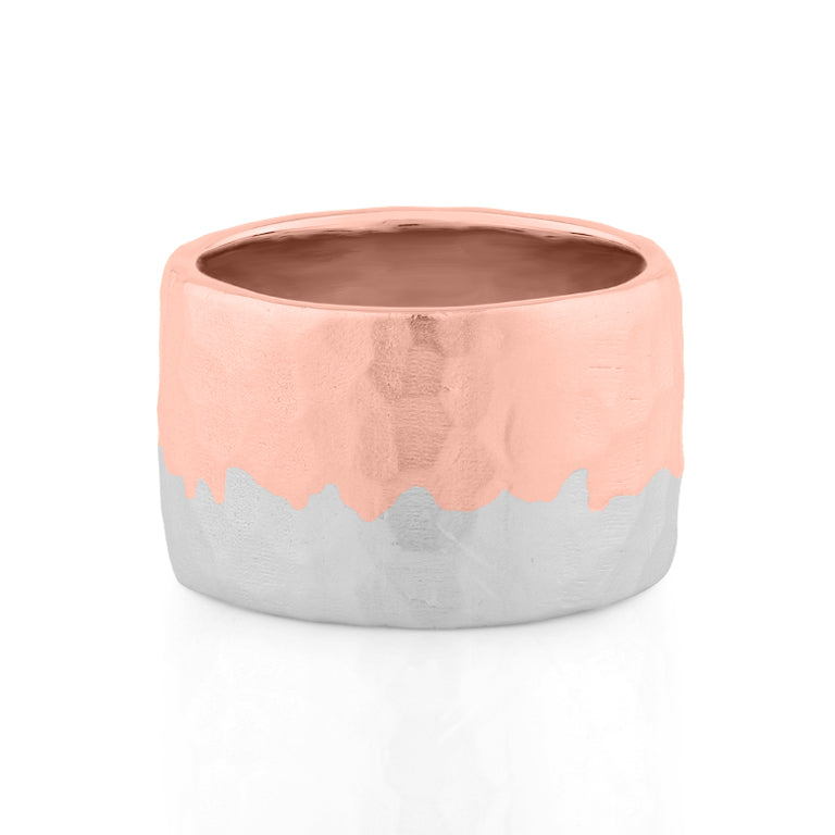 Ring HAILEY Doppelton 2/3 vergoldet  Band 14 mm