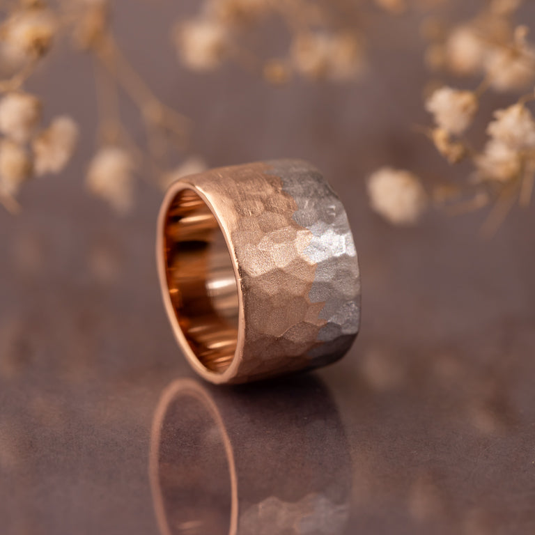 Ring HAILEY Doppelton 2/3 vergoldet  Band 14 mm