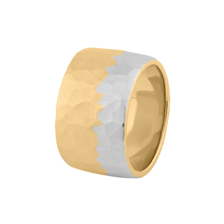 Ring HAILEY Doppelton 2/3 vergoldet  Band 14 mm