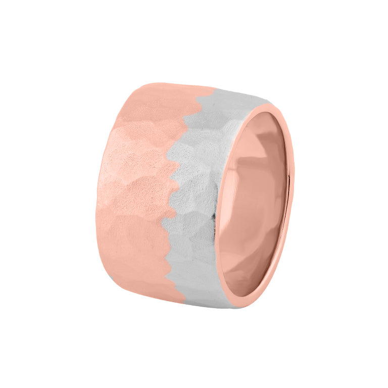 Ring HAILEY Doppelton 2/3 vergoldet  Band 14 mm