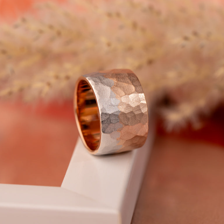 Ring HAILEY Doppelton 2/3 vergoldet  Band 14 mm