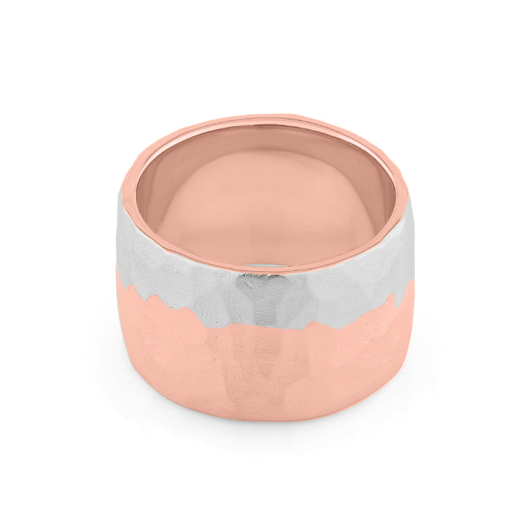 Ring HAILEY Doppelton 2/3 vergoldet  Band 14 mm