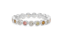 Memory  Ring HARRIET mit Aquamarin und Multiturmalin 2mm