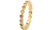 Memory  Ring HARRIET mit Aquamarin und Multiturmalin 2mm