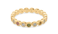 Memory  Ring HARRIET mit Aquamarin und Multiturmalin 2mm