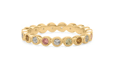 Memory  Ring HARRIET mit Aquamarin und Multiturmalin 2mm