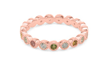 Memory  Ring HARRIET mit Aquamarin und Multiturmalin 2mm