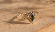 Ring KITE SERENITY mit Moos Achate 7 X 10 mm